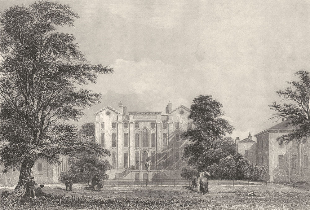 LONDON. Surrey. Croydon Addiscomb College. Prichett. Fine street view.  1835